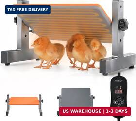 Pettemp Tt304-1 Smart Chick Brooder Heater With Digital Temp And Timer Adjustable Height Angle