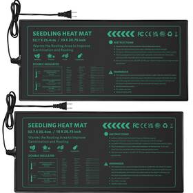 Petzooka Zw2p Seedling Heat Mat Durable Waterproof Plant Heating Pad 10 Inch X 20.75 For Germ