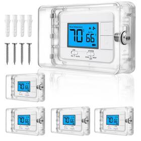 Pihode Pi-tcwcl-5 5 Pack Thermostat Lock Box Combination Keyless White Universal Uv