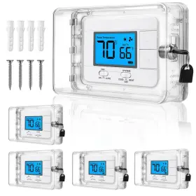Pi-tcwk-5 Pihode 5 Pack Thermostat Lock Box With Key Fits Thermostats 8.7 Inch 5.5 Or Smaller