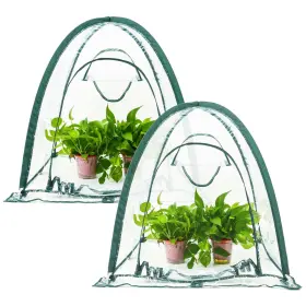 Pg-pc001-tr1-3 Porayhut Pop Up Greenhouse Cover Flower House Pack Of 2 Mini Gardening Plant