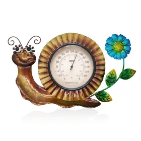 Sywdj001 Poxoho Poxoh Metal Snail Wall Thermometer For Indoor/outdoor Use - Easy-read Dial W