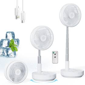 Primelove Uspf11sw Portable Oscillating Rechargeable Fan Battery Operated With 4 Speed Settings