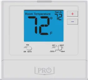 T721 Pro1 313047813848 Non-programmable 2h/1c Heat Pump Thermostat Blue