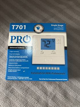 Pro1 Gc-tbz49 T705 5/1/1 Day Digital Programmable Thermostat 1h/1c . New