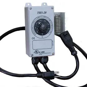 Products 744110106374 Th5 Line Voltage Thermostat Assembly With Standard 120 Volt Outlet - Ac 3 Prong