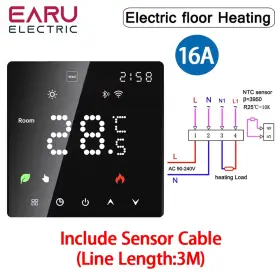 Proxxi K6m/k6h Smart Wifi Thermostat For Electric Floor Heating And Boiler Control With Voice A