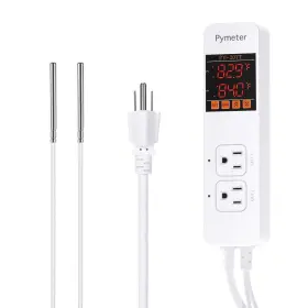 Pymeter 791386439637 Digital Temperature Controller Dual Probe Reptile Thermostat Controll