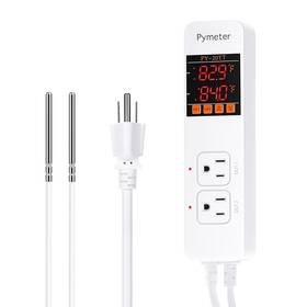 Pymeter Py-20tt-10a Digital Temperature Controller Dual Probe Reptile Thermostat Outlet 80a