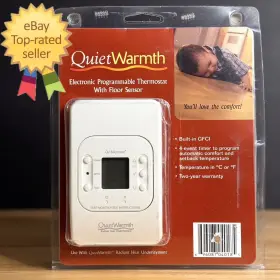 Quietwarmth 696087040185 New Electronic Programmable Thermostat Floor Sensor Nos Sealed