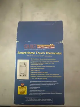 Quietwarmth 696087112448 Smart Home Floor Heating Thermostat 120/240 V With Sensor