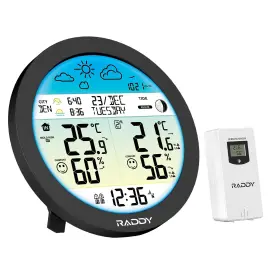 221940490 Raddy Dt7 Weather Station Indoor Outdoor Thermometer Hygrometer Home Weathe