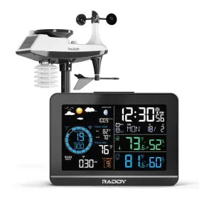 Raddy 894949004016 Uv-6 Professional Weather Station With 6 Inch Va Display And Outdoor Sensor