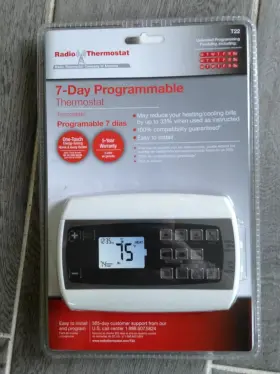 1407001 Radio Thermostat 7-day Programmable Wall Mount T22 Energy Saving New Sealed
