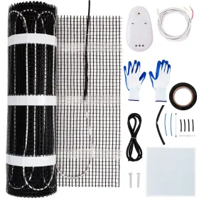 Relaxalt 060820640034 15 Sqft Floor Heating System With Programmable 7 Day Thermostat - Warming Sys