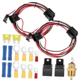 Hat-relaxweex-0549 Relaxweex Electric Fan Relay Kit Radiator Sensor Switch Thermostat Cooling