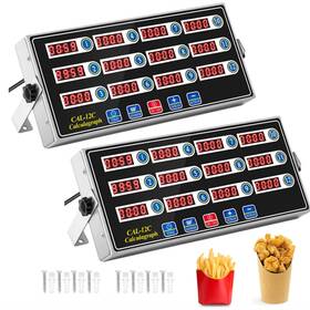Relaxweex Hat-relaxweex-1682 2 Pack 12-channel Digital Kitchen Timer Commercial Cooking With Loud A