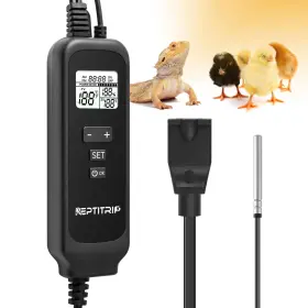Pt02 Reptitrip Reptile Thermostat With Temperature Probe Dimmable For He