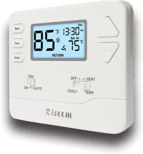 Riseem 445015727734 Thermostat For Heat Pump Nonprogrammable Home Conventional Single