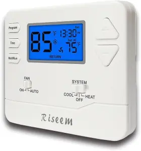 Stn605-blue Riseem Programmable Thermostat For House Conventional Single-stage Blue
