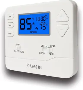 Stn625-blue Riseem Programmable Thermostat 2 Heat/1 Cool Heat Pump Or 1 Blue