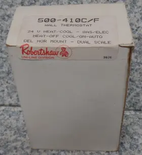 500-410c Robertshaw 500-410c/f Wall Thermostat 24v Heat Cool Gas Electric New