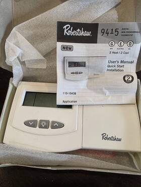 Robertshaw 9415 Digital Thermostat Electric Oil 2heat 2 Cool