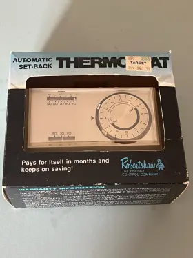 T30-1044 Robertshaw Thermostat Automatic Set Back Vintage New Old Stock Sealed