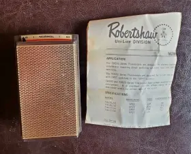 Th570-241 Robertshaw Th570241 Vintage Electric Heat Wall Thermostat Art Deco Mcm Nos