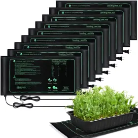 Mat-1 Roceei 6 Pack Durable Seedling Heat Mat 10 X 20.75 Waterproof Plant Heating P