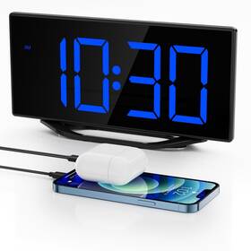 Roxicosly Cr1018 Digital Alarm Clock For Bedroom Bedside Large Big Numbers Display With Brigh
