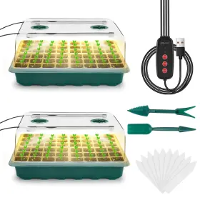 Ryscam 726954655393 Seed Starter Tray With Grow Light 96-cell Kit Seedling