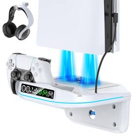 Rysker B0frf9nwx5 P S5 Wall Mount Kit With Cooling Fan And Charging Station Compatible Ps5