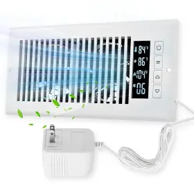 Abf-t4-w1 Rysmirs Smart Register Booster Fan 4 Inch X 10 - Quiet Vent With Thermostat