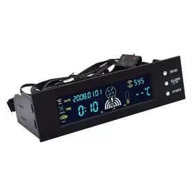 Saidian 779675961366 1pcs 5.25 Inch Fan Speed Controller Computer Temperature Sensor Lcd Date Time