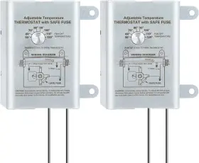 Saillong 744759616067 2pack 10 Amp Attic Fan Thermostat Control Programmable With