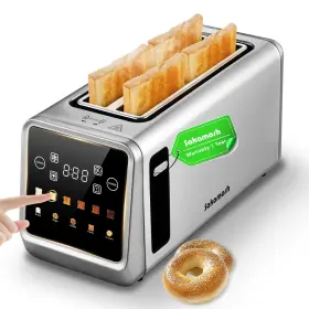 Toa-4s-cp-001 Sakamosh Touch Screen Toaster 4 Slice Smart Digital Toasters With Led Displa