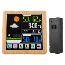 Sanpyl2p10dyz64m-01 Sanpyl Weather Station Lcd Indoor With Temperature And Humidity Mon