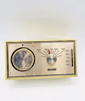 387.910100 Sears Non-programmable Thrif-t Thermostat Automatic Heating And Cooling