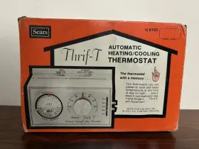 429150 Sears Vintage Thrif-t Automatic Heating/cooling Thermostat Model Rare