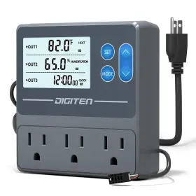 Tht103-zj Senstree Digital Temperature Humidity Controller Pre-wired Outlets For Mushroom Repti