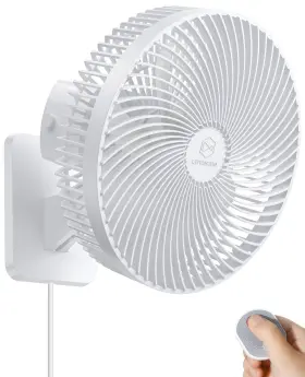 Shinebella 740283690740 10 Inch Wall Mount Oscillating Fan With Remote And Timer Small Bedroom Rv Fa
