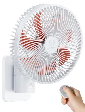 Shinebella 756166351752 Wall Mount Oscillating Small Fan With Remote 8.5 Inch Bedroom Rv Fans 4 Speed