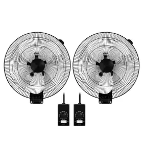 Siavonce 313092044082 2-pack Heal Smart 18 Inch Household Commercial Wall Mount Fan 90 Horizontal Osc