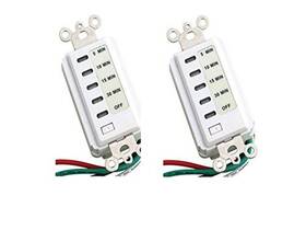 Simple Solutions Tek-wt02 Bathroom Fan Auto Shut Off 30-15-10-5 Minute Preset Countdown Wall Switch Tim