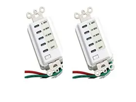 Tek-wt02 Simple Solutions Bathroom Fan Auto Shut Off 30-15-10-5 Minute Preset Countdown Wall Switch Tim