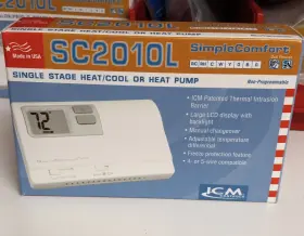 Sc2010l Simplecomfort Single Stage Heat/cool Or Heat Pump T-stat