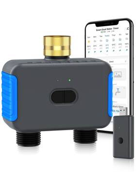 Smartale Sgw08 Wifi Sprinkler Timer 2 Zone Smart Bluetooth Hose Programmab... Fast Ship