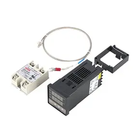 Reminnborruzqc83yn2 Soikoi Temperature Controller Pid Rex-c100 Ac100-240v And A 40a Solid State Relay Wi