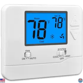 B07wtdpprx Stanley Non-programmable Thermostat For Home 1 Heat/1 Cool Single-stage Systems